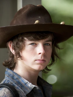 Visage de Carl dans la série The Walking Dead