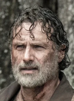 Visage de Rick dans la série The Walking Dead