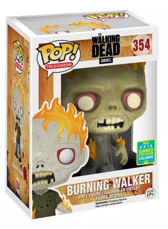 Figurine Zombie dans sa boite (Pop The Walking Dead / Burning Walker)
