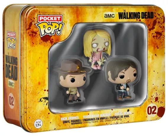 Figurine Rick, Teddy Bear Walker & Daryl dans sa boite (Pop The Walking Dead / Rick Grimes, Teddy Bear Walker, Daryl Dixon - 3 Pack)